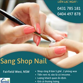 Sang shop nail tiền rent rẻ vùng Fairfield West