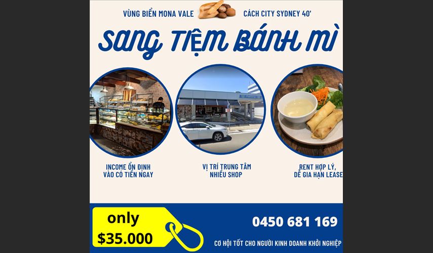 Sang lại tiệm bánh mỳ lâu năm, vào làm là có tiền ngay