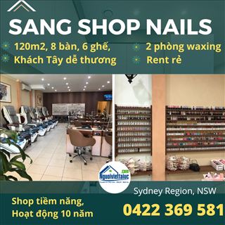 Sang lại shop nail mới tân trang, rent rẻ, đông khách