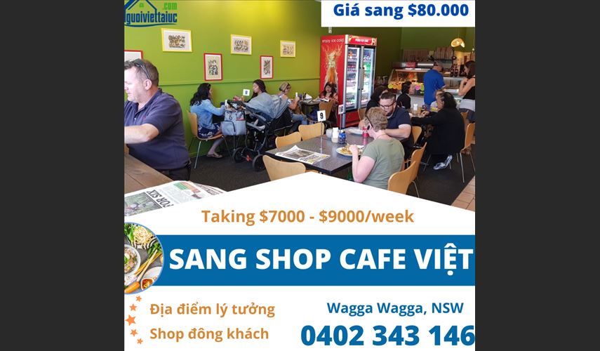 Sang shop cafe Việt bán đồ bánh mì, bún phở vùng Wagga 