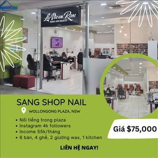Sang lại gấp tiệm nail có tiếng nhất trong Wollongong Plaza