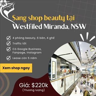 Sang shop beauty Westfield Miranda income cao ổn định