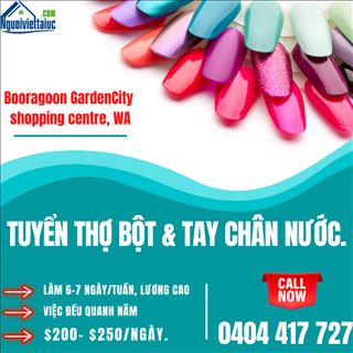 Shop nails ở Booragoon GardenCity centre tuyển thợ lương cao