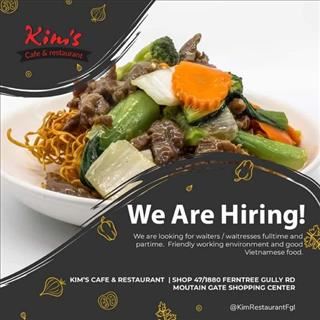 Nhà hàng Việt vùng Ferntree Gully cần tuyển phụ bếp or cook 