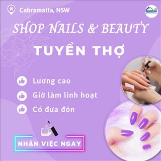 Shop nails & beauty cách Cabra 30p cần thợ, lương cao, có đưa đón