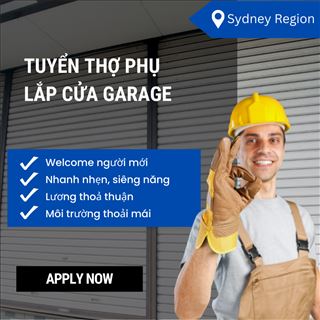 Tuyển phụ việc gắn cửa garage, không yêu cầu kinh nghiệm