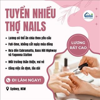 Shop nails vùng Sydney tuyển nhiều thợ - lương rất cao, có đưa đón